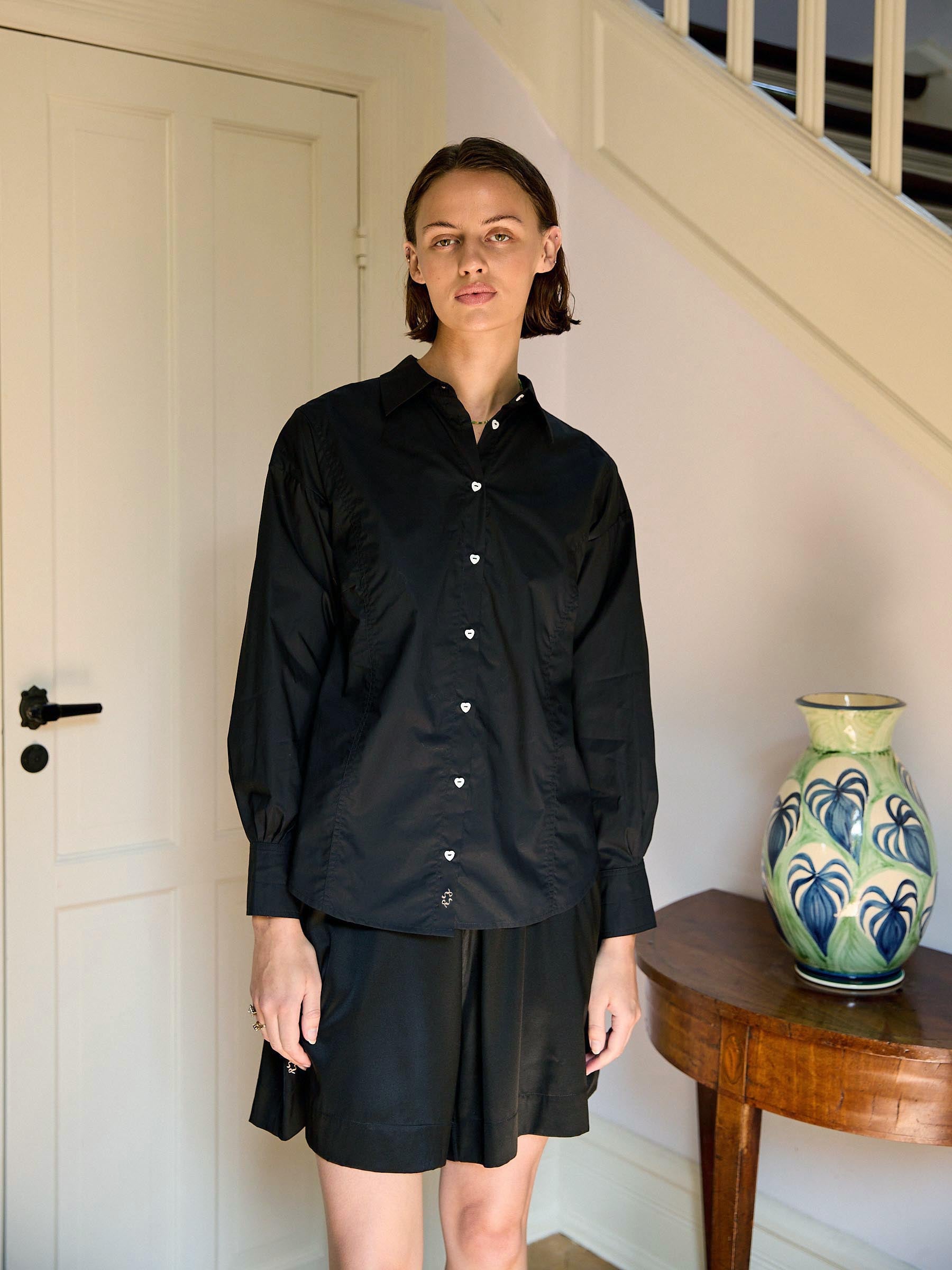 Dagmar Heart Black Shirt