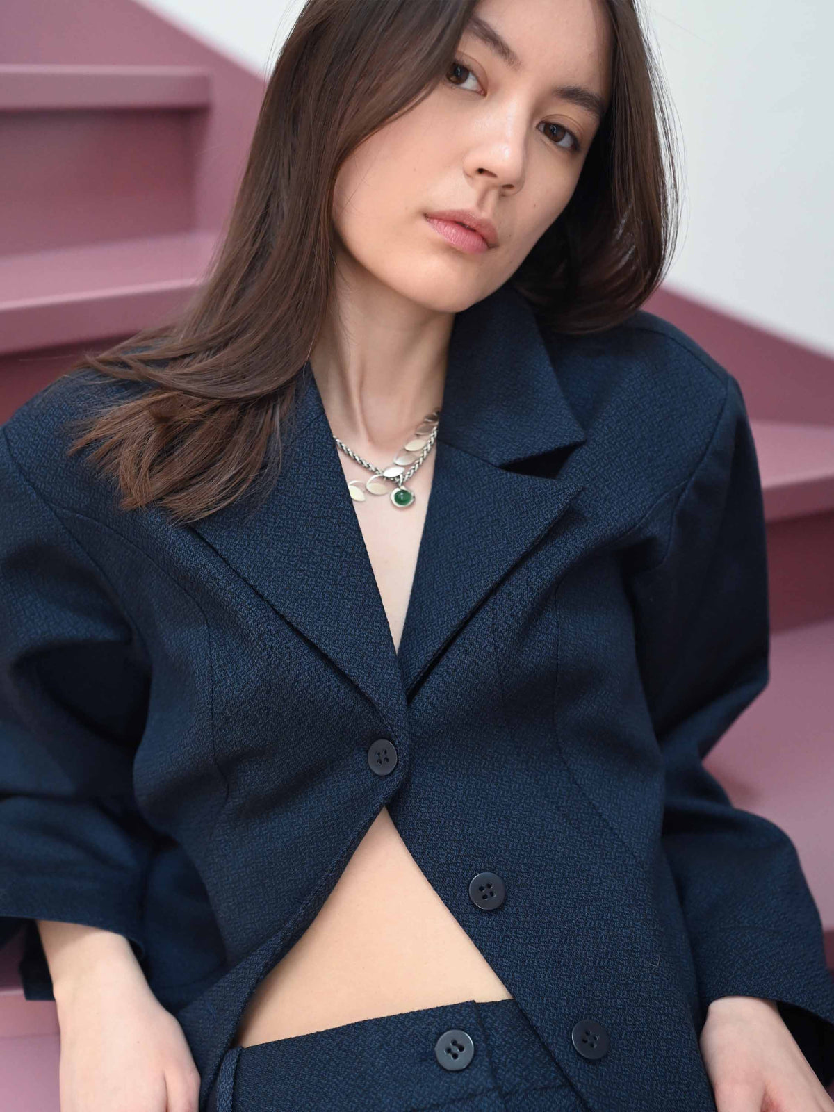 Donna Wool Blazer・Navy