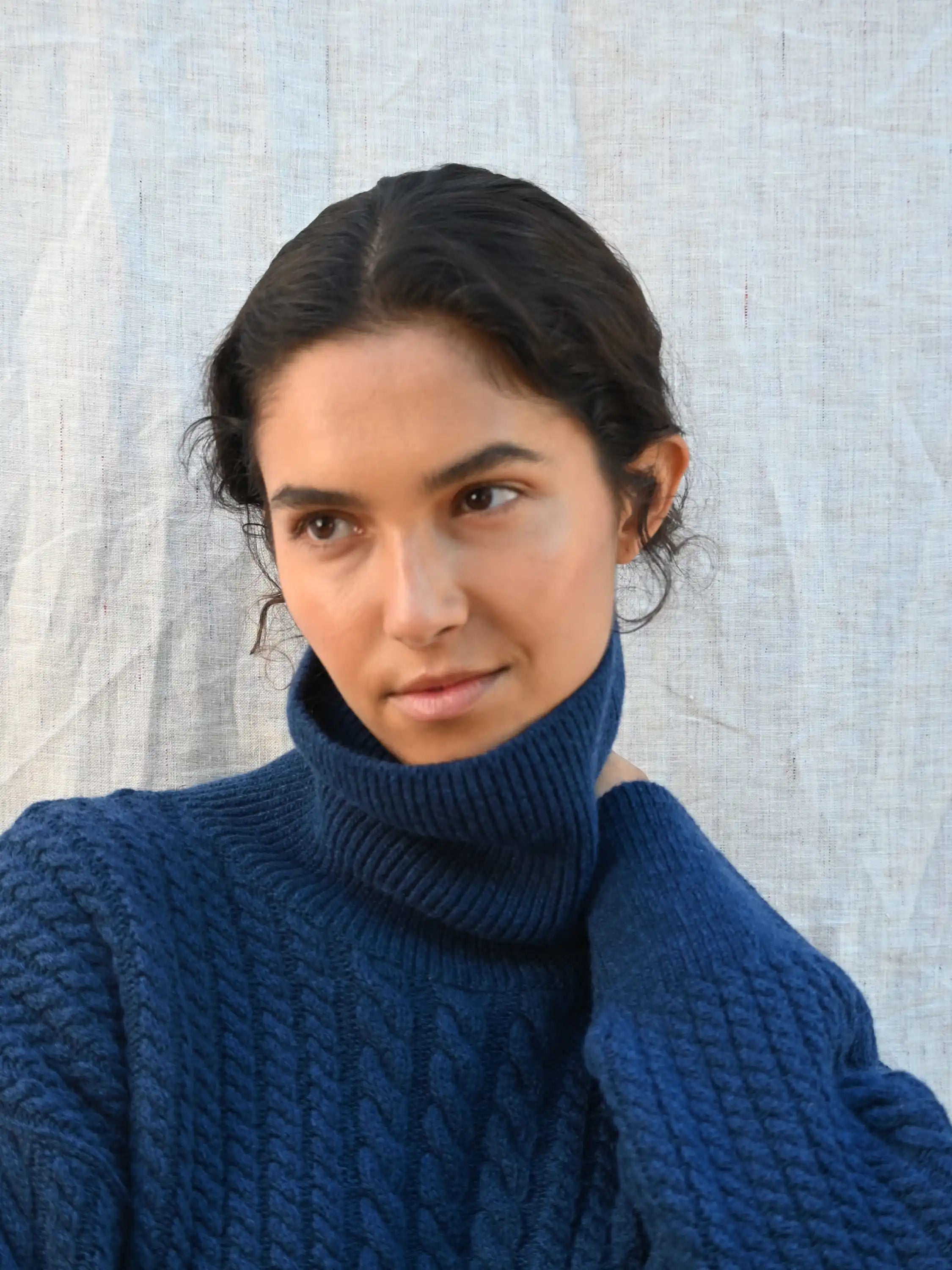 Gertrud Cable T-Neck Jumper