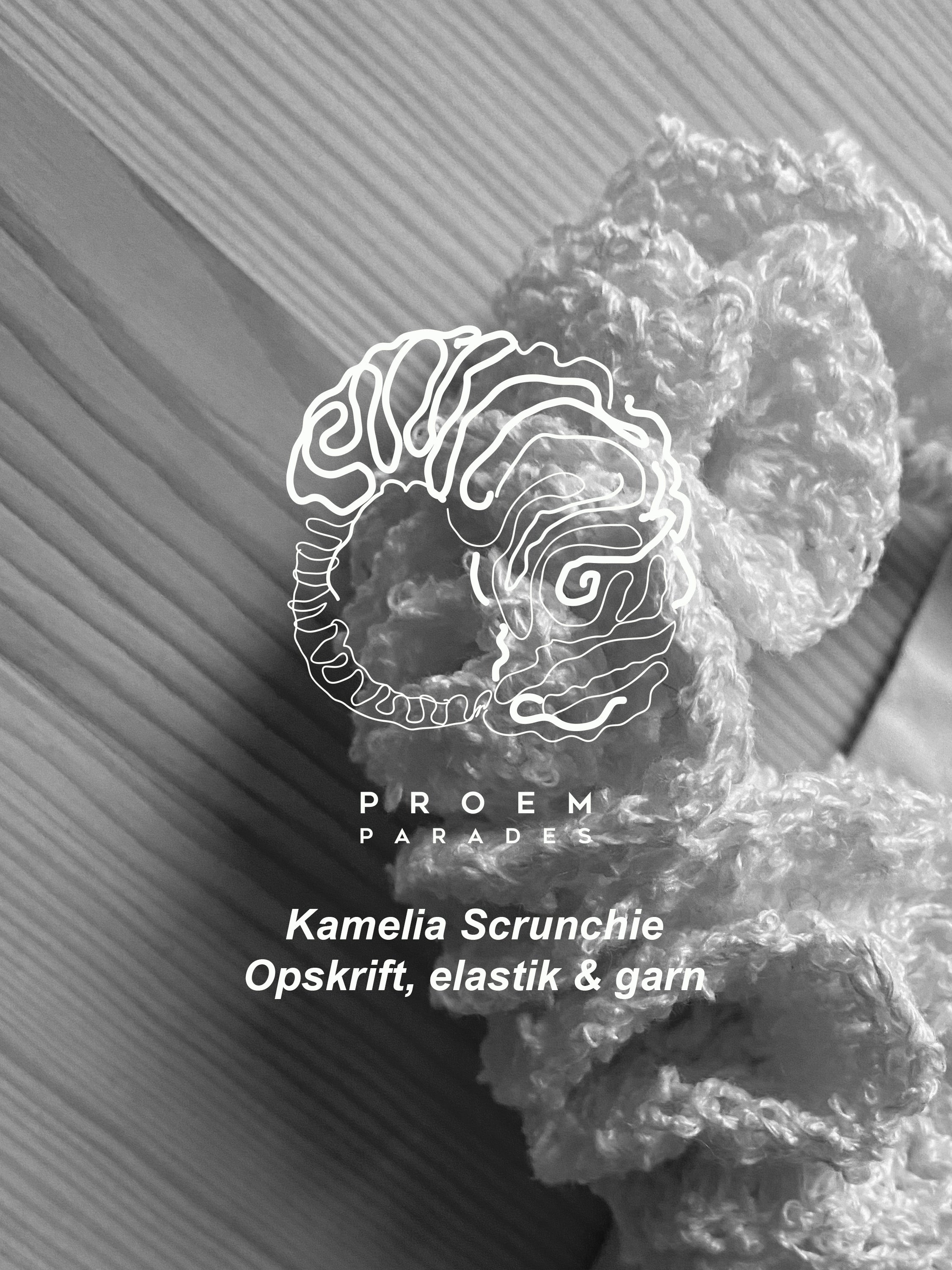 Kamelia Scrunchie Crochet Package (Danish pattern)