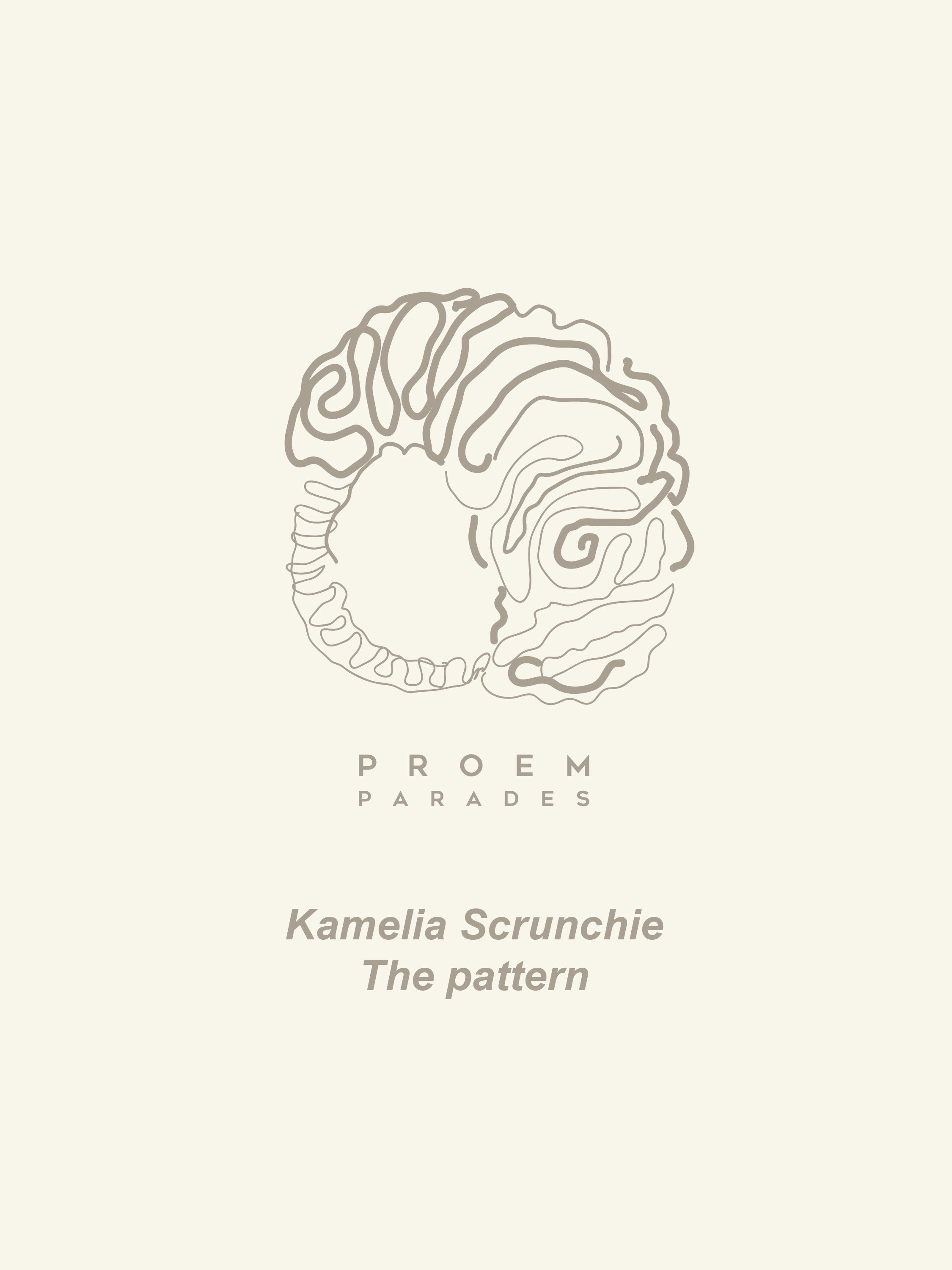 Kamelia Scrunchie Crochet pattern - digital (English)