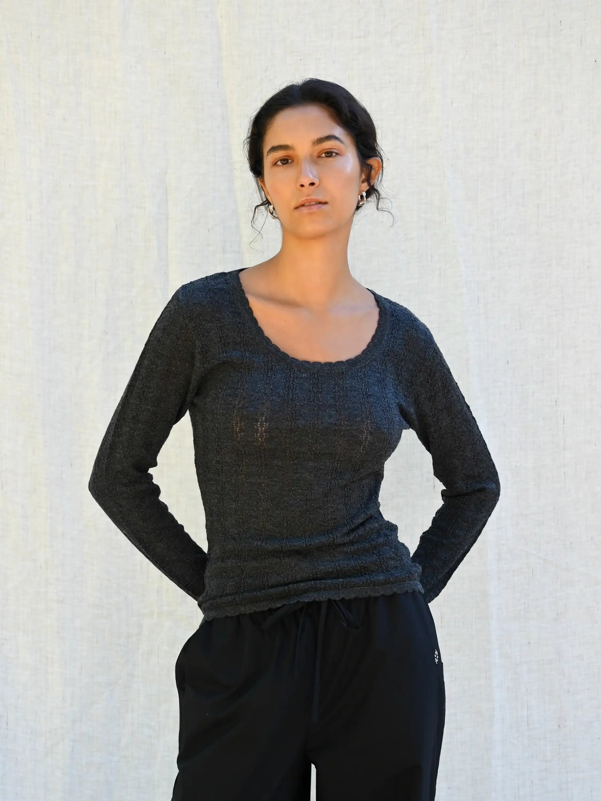 Nellie Wool LS Blouse