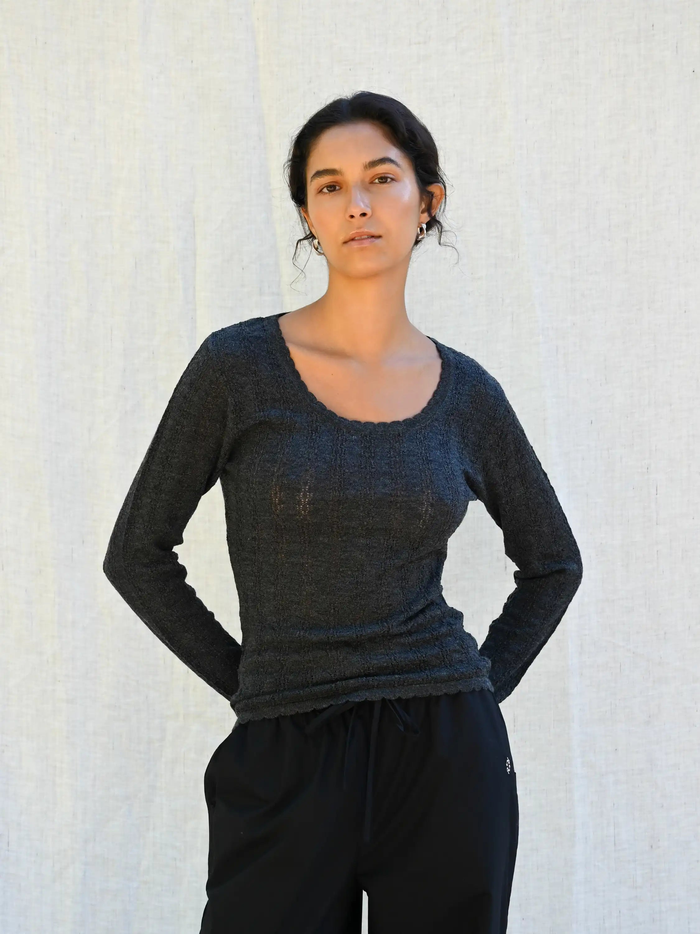 Nellie Wool LS Blouse