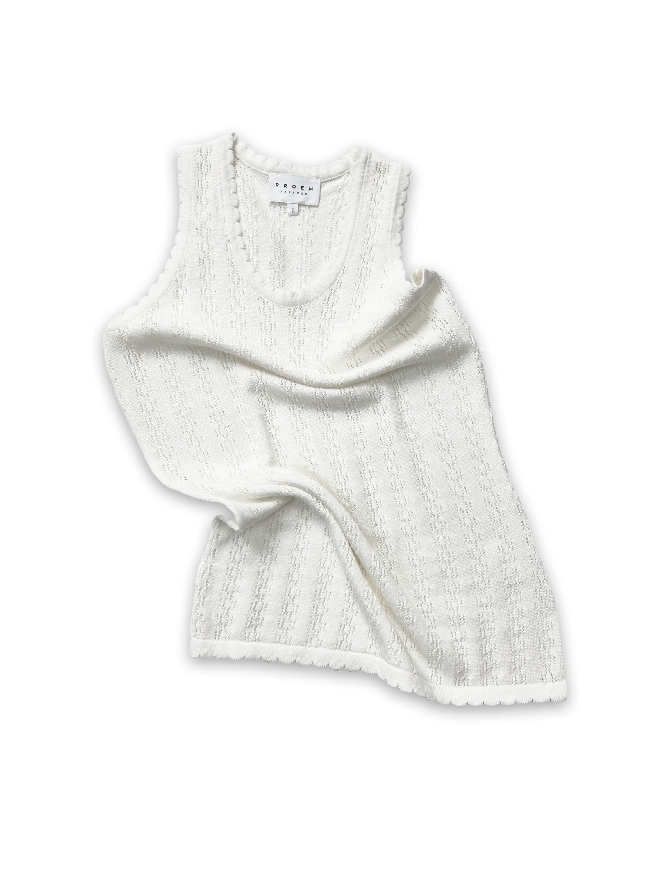 Nellie Knit Off White Tank Top