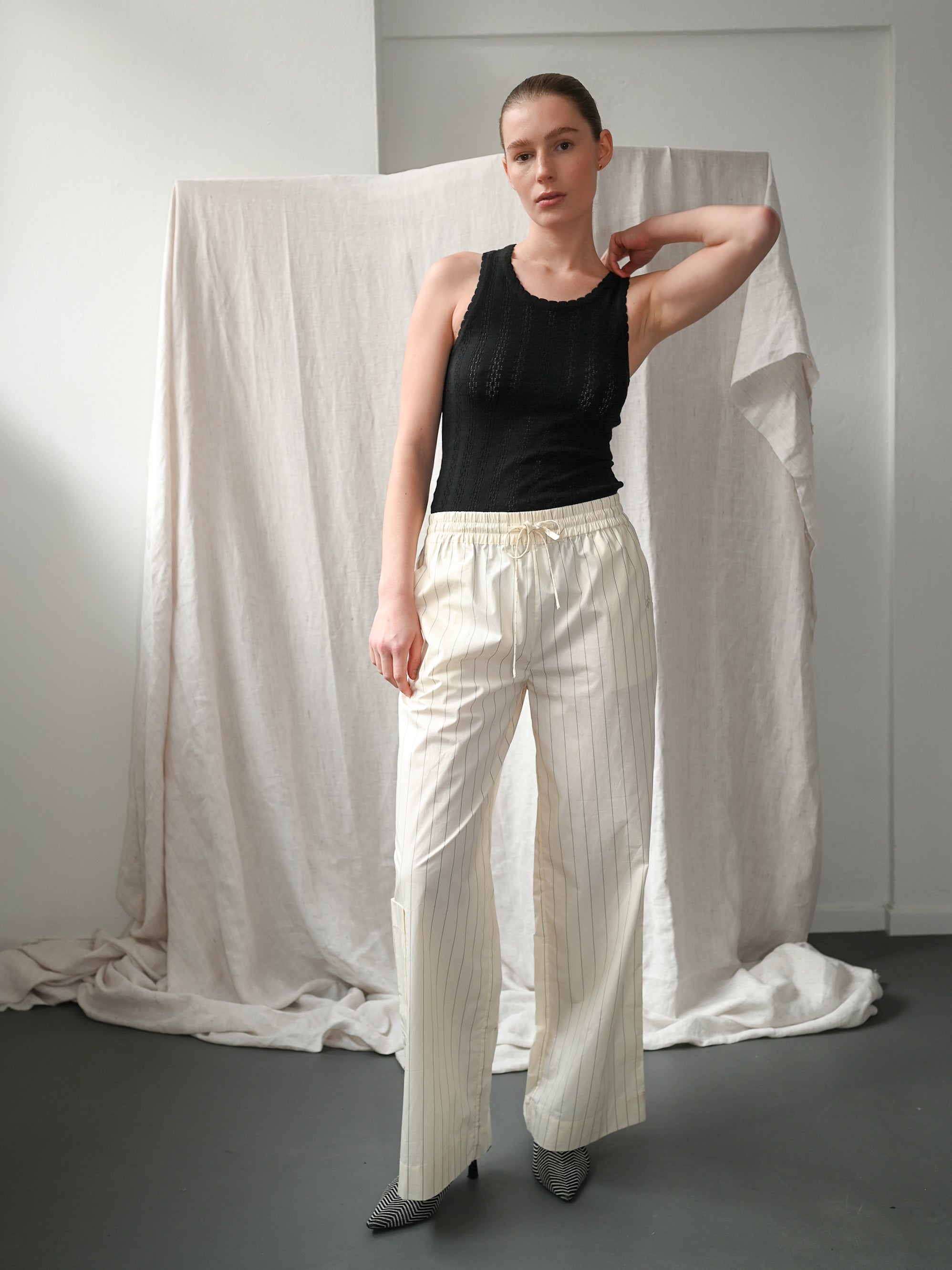 Dagny Pinstripe Trousers