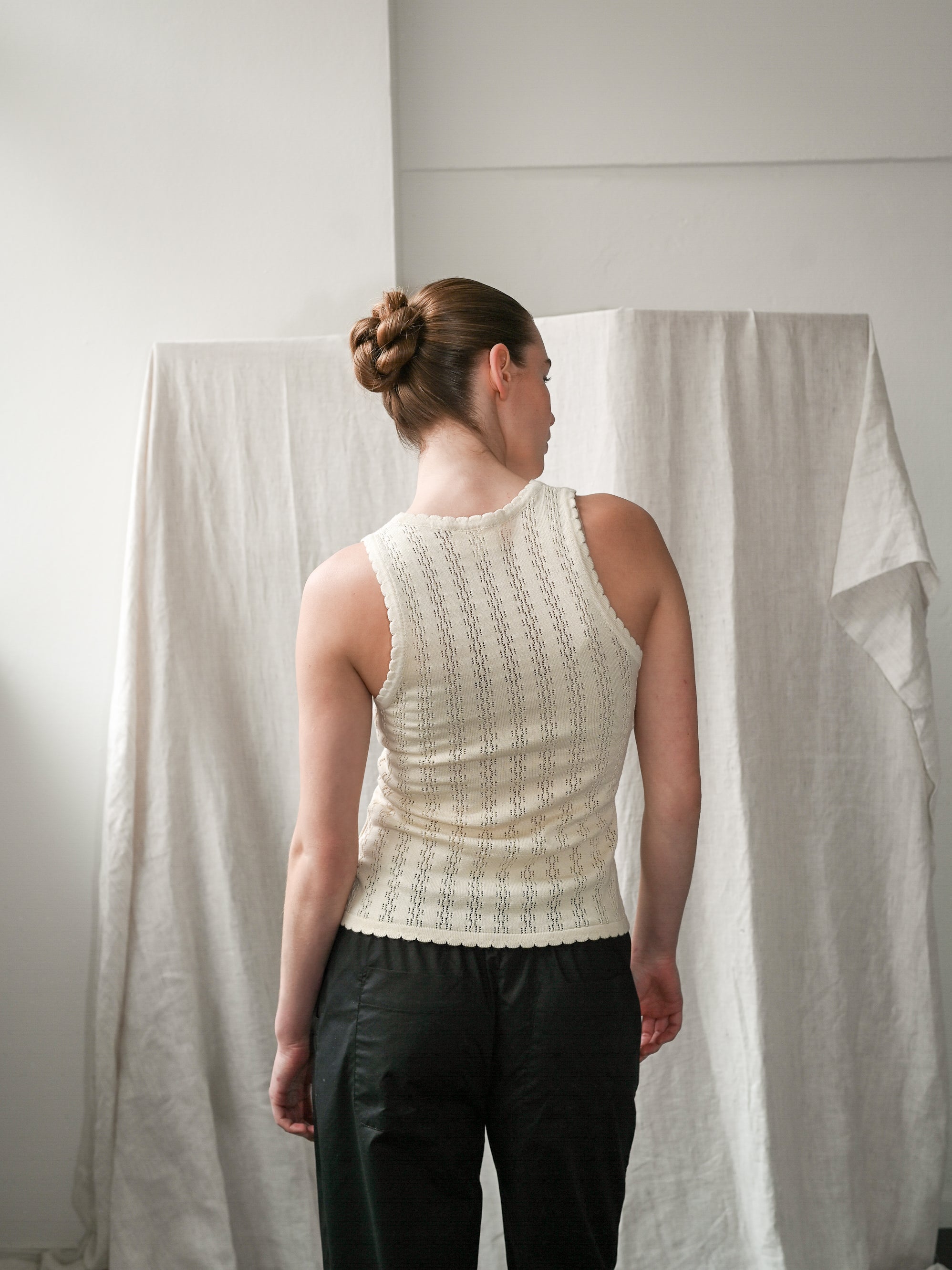 Nellie Knit Ecru Tank Top