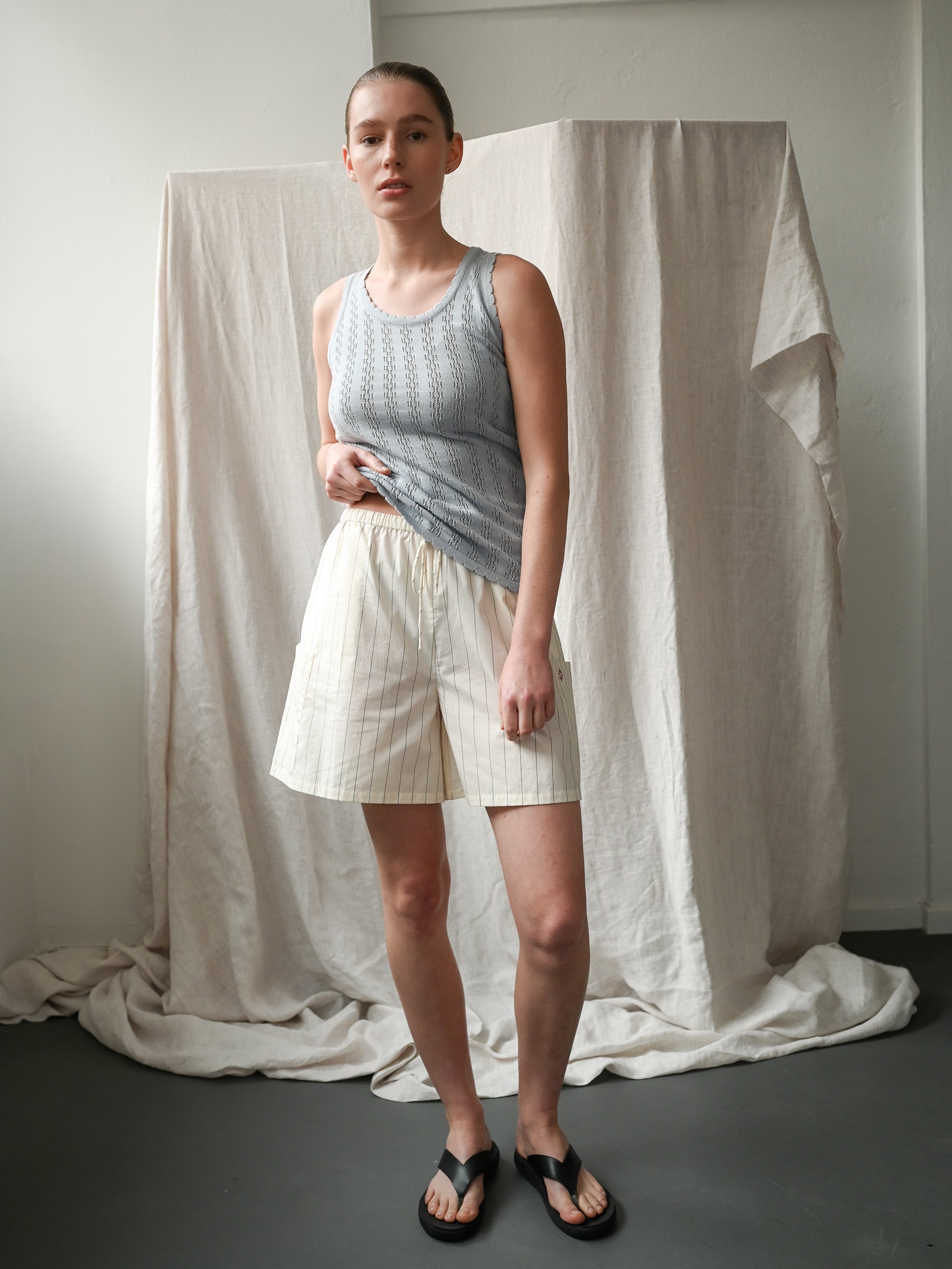 Nellie Knit Light Blue Tank Top