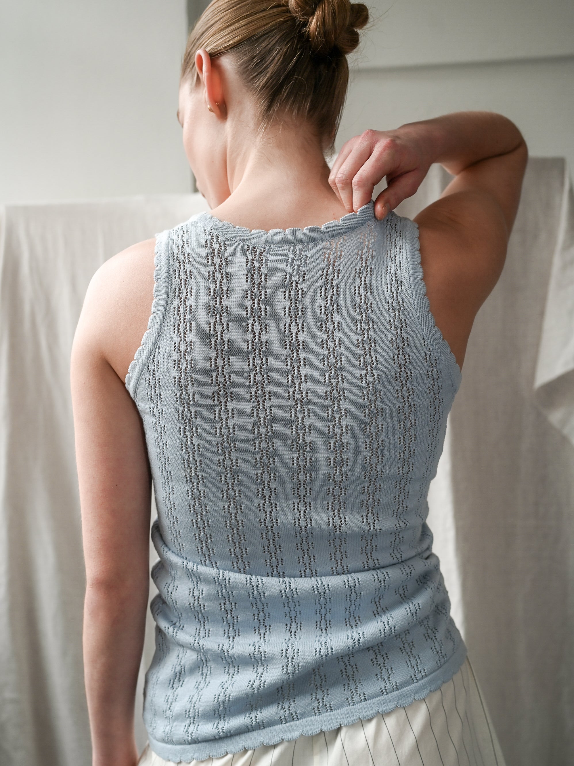 Nellie Knit Light Blue Tank Top