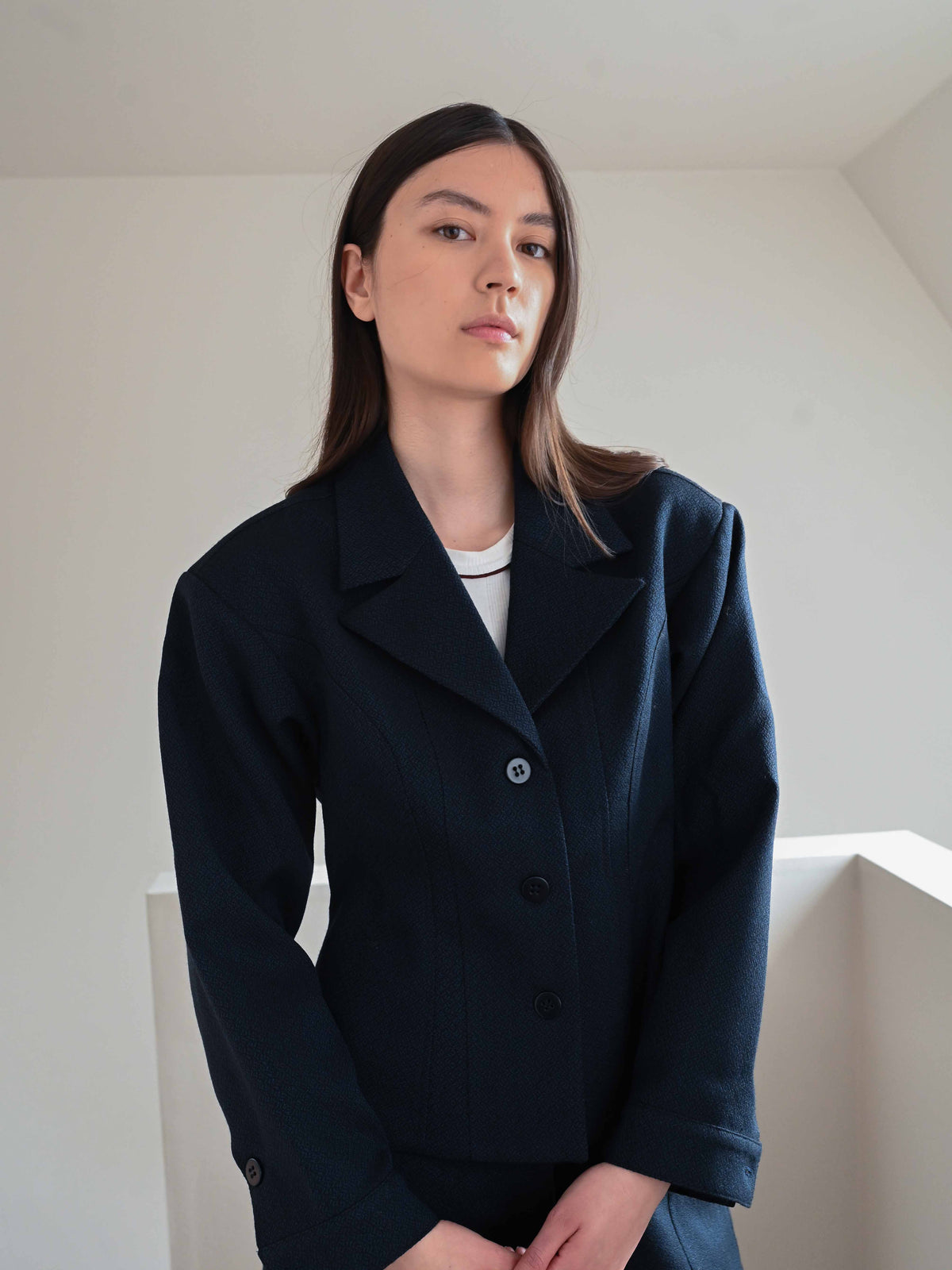 Donna Wool Blazer・Navy