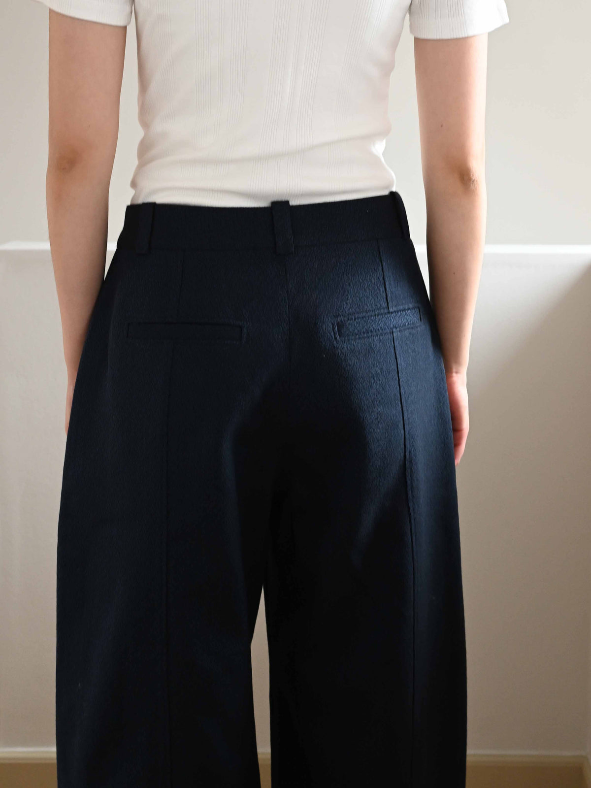 Donna Wool Trousers・Navy