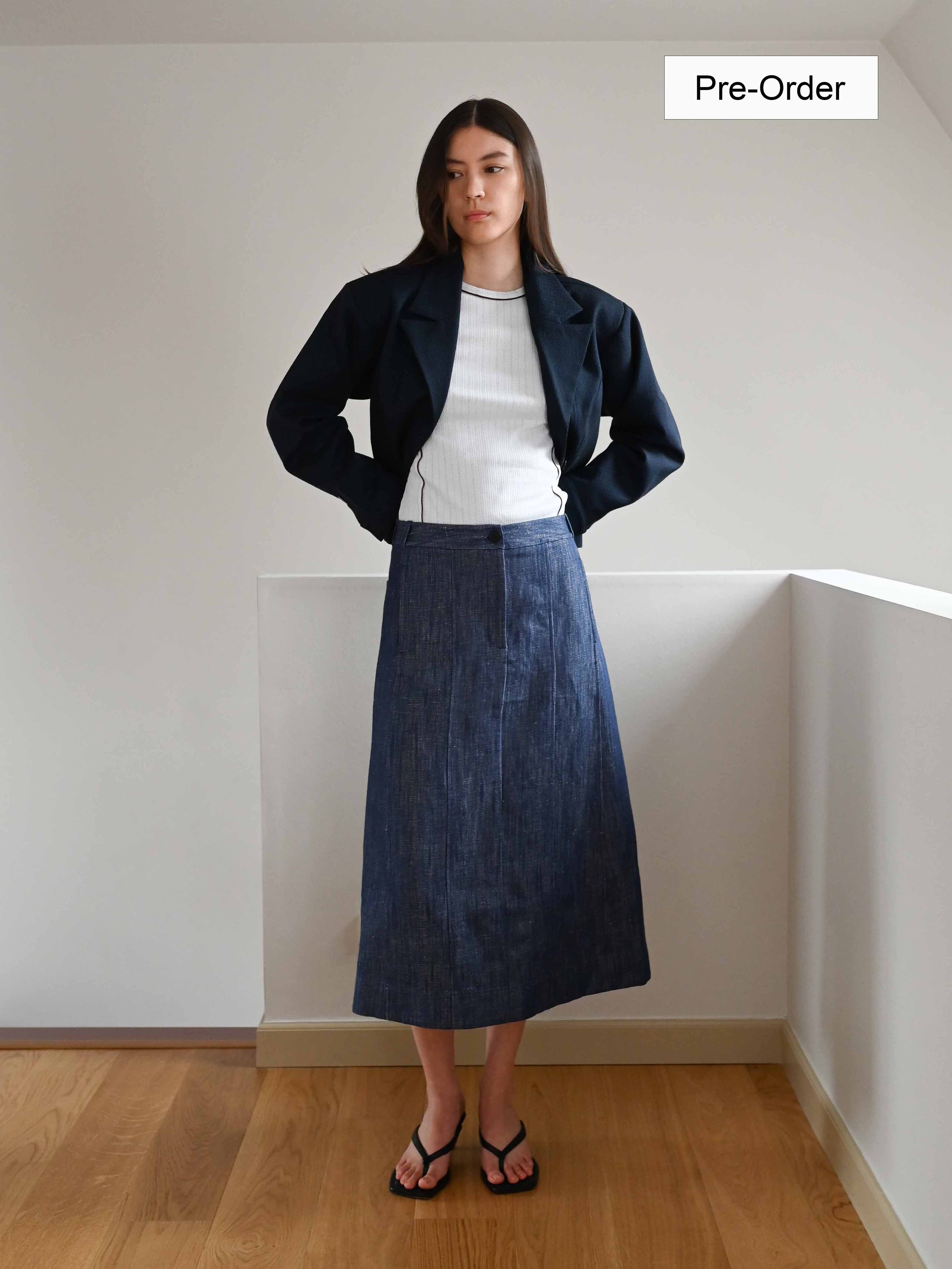 Elna Linen Denim Skirt・PRE-ORDER・First Payment (Full price 2399 DKK)