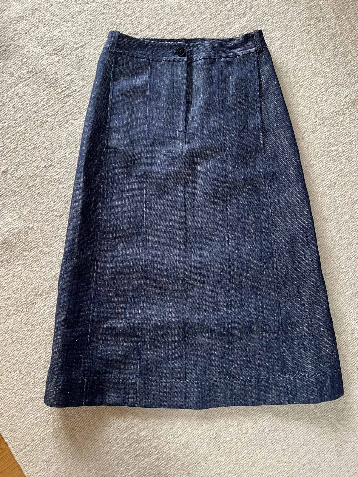 Elna Linen Denim Skirt・Blue