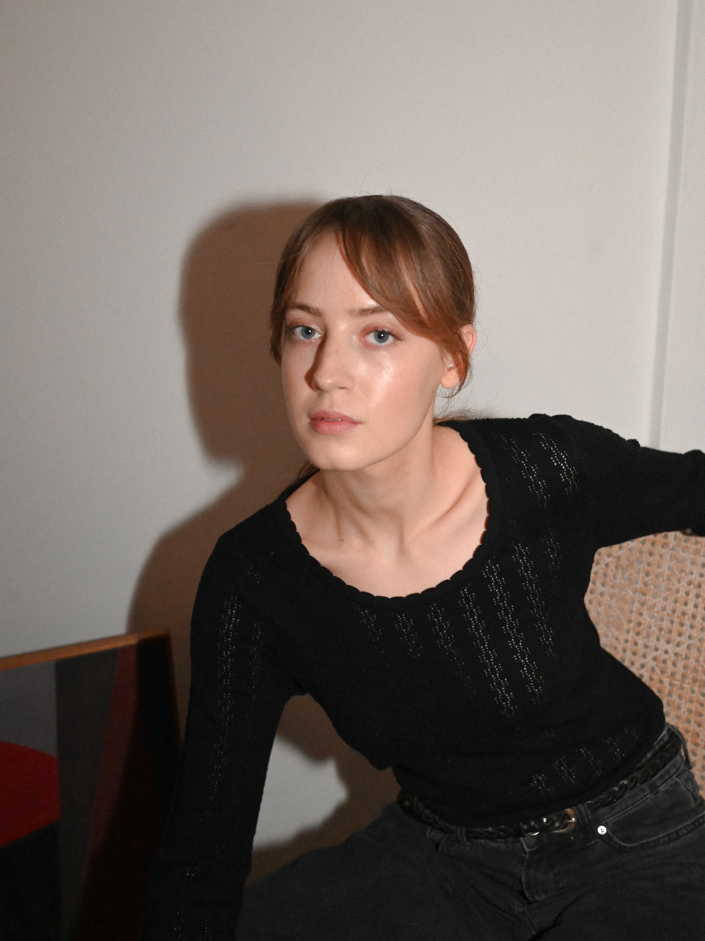 Nellie Knit Black LS Blouse