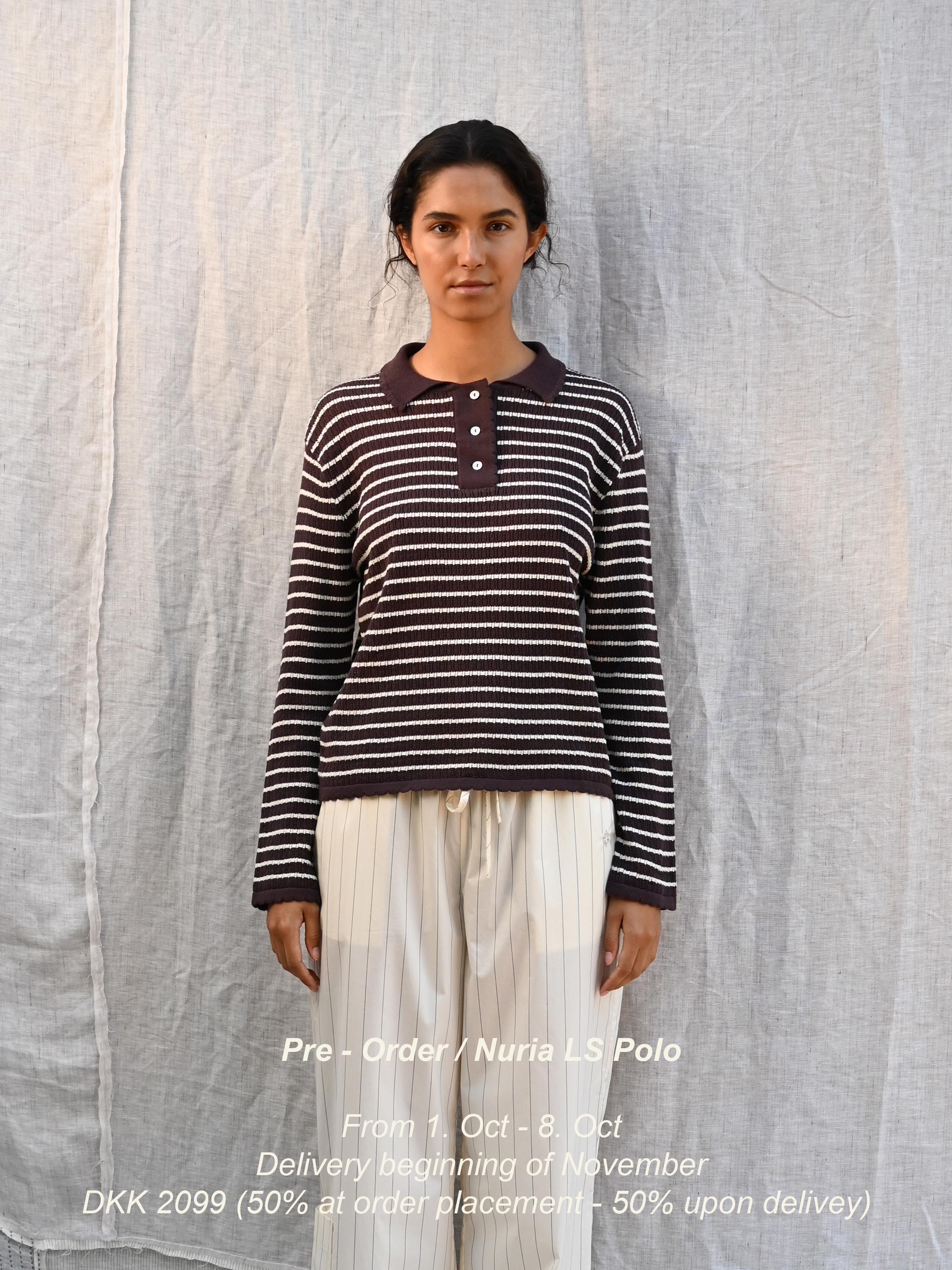 Nuria Chocolate LS Polo