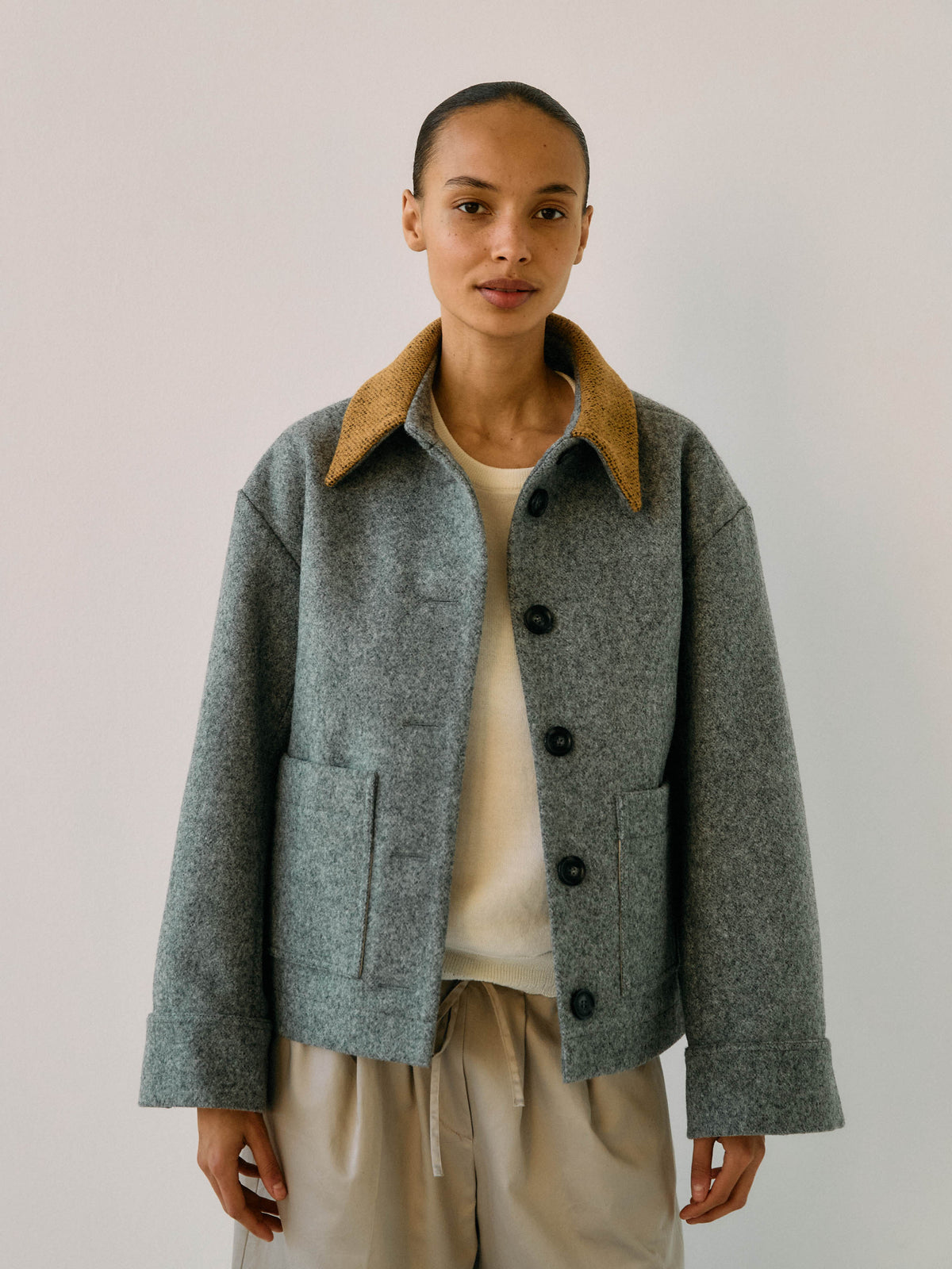Bine Wool Jacket・Grey