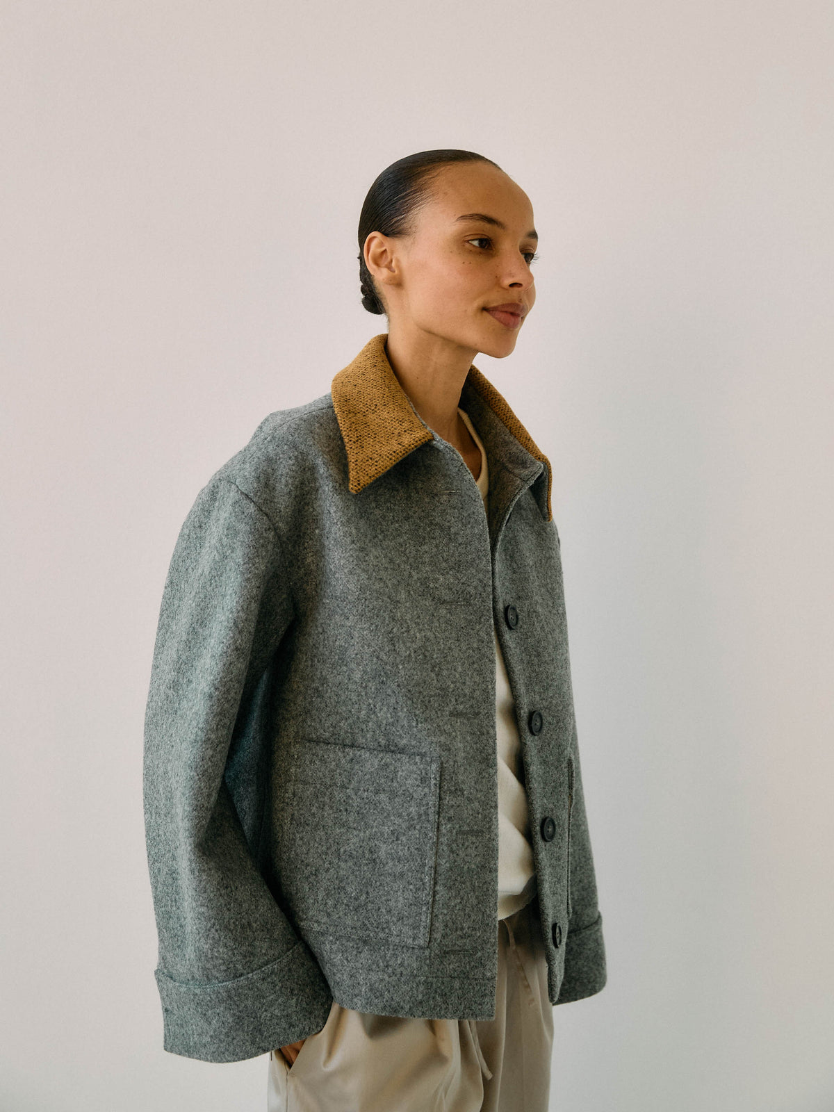 Bine Wool Jacket・Grey