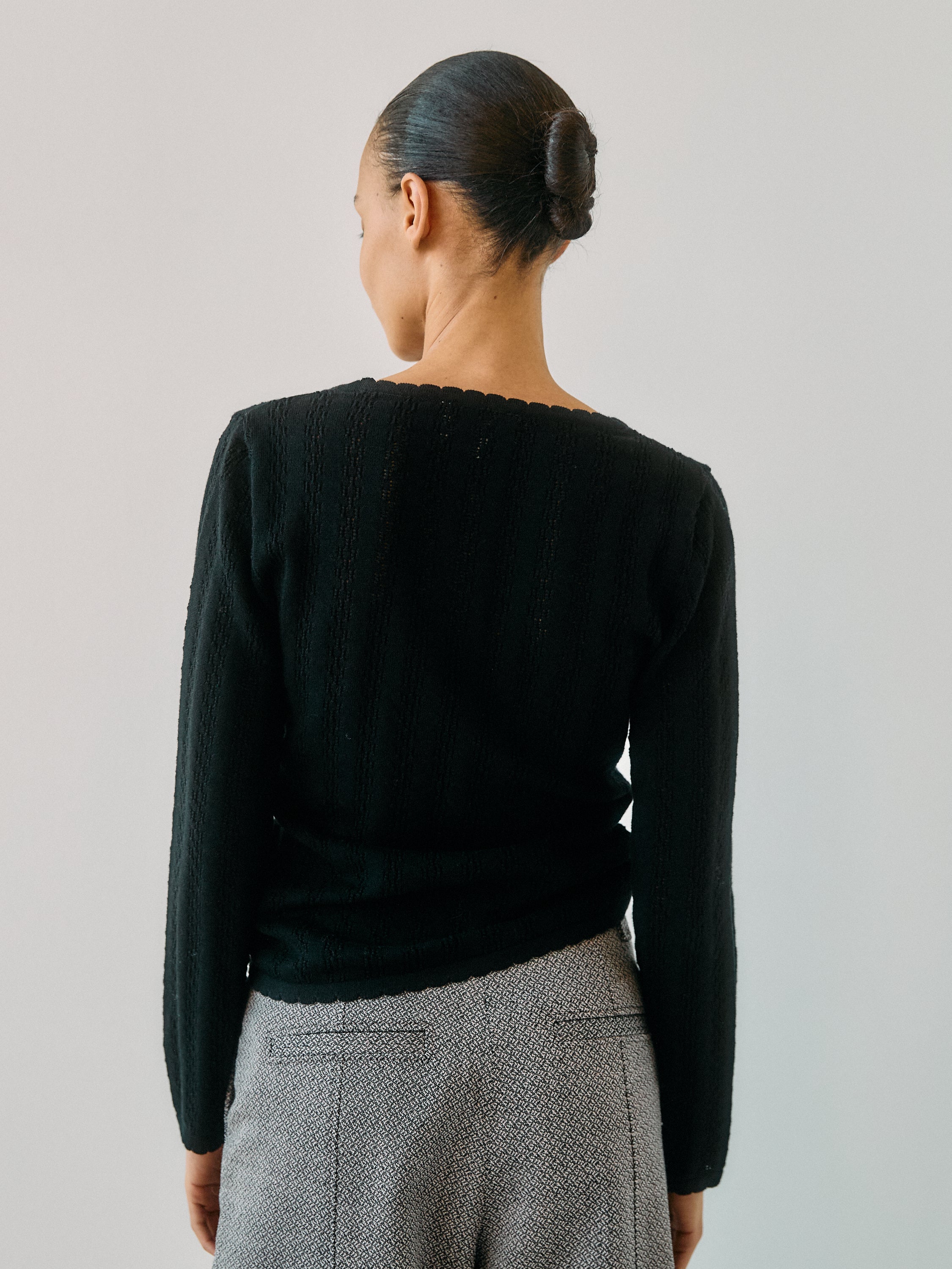 Nellie Knit Black LS Blouse