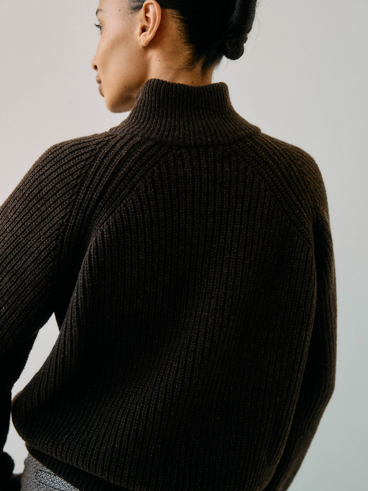 Bruno Zip Cardigan・Brown