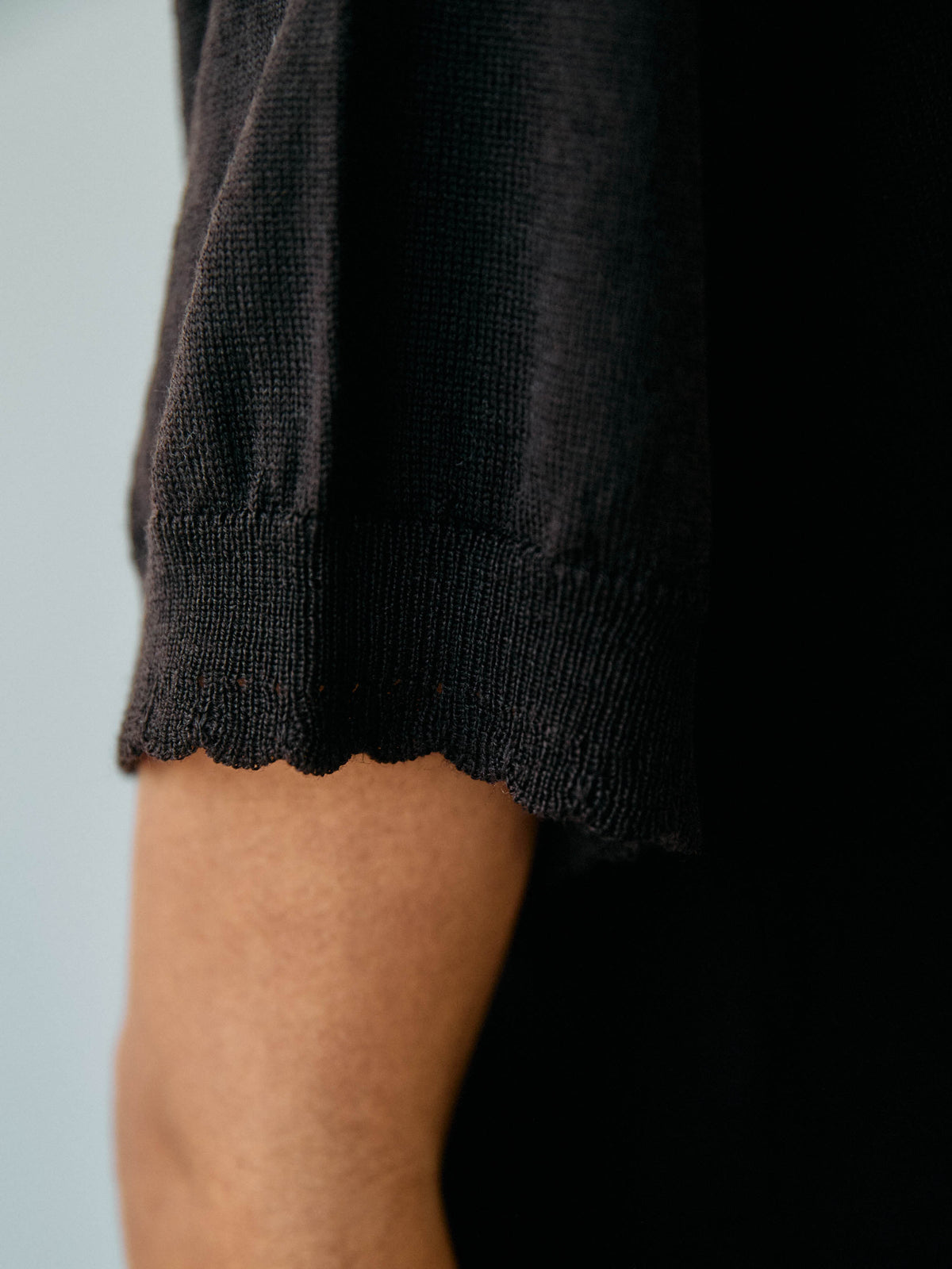 Anna Merino SS Tee・Espresso