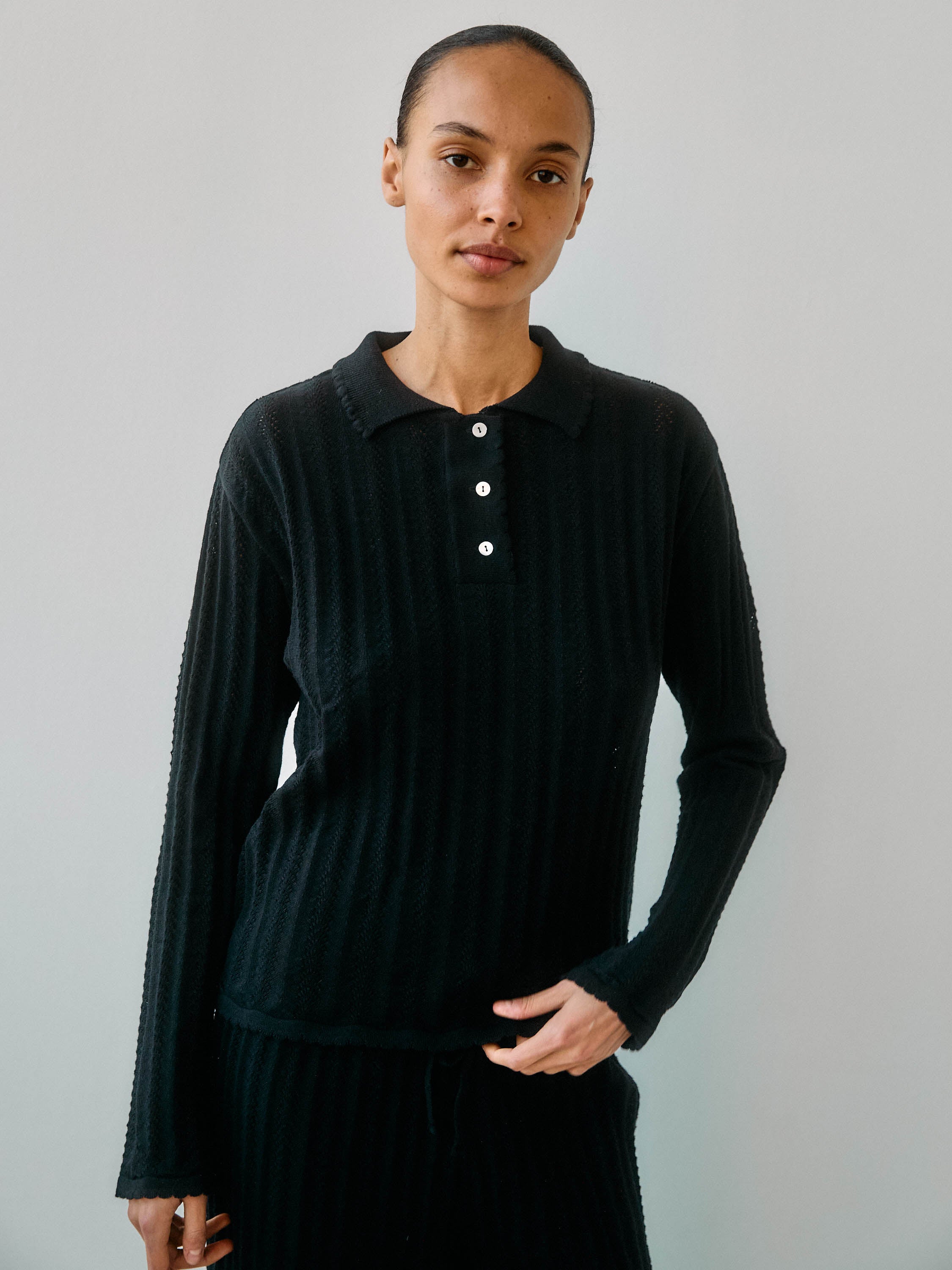 Georg LS Polo・Black