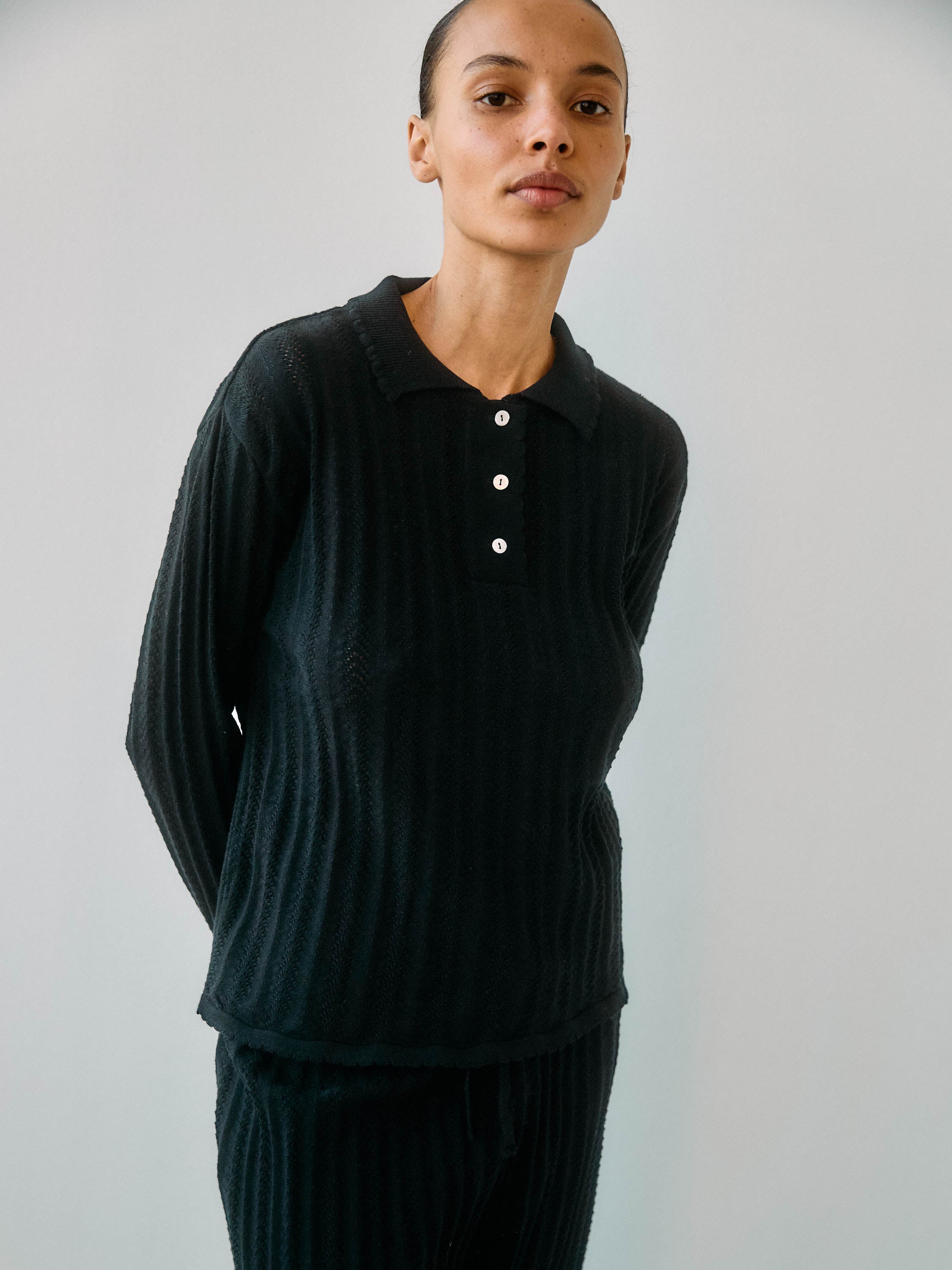 Georg LS Polo・Black