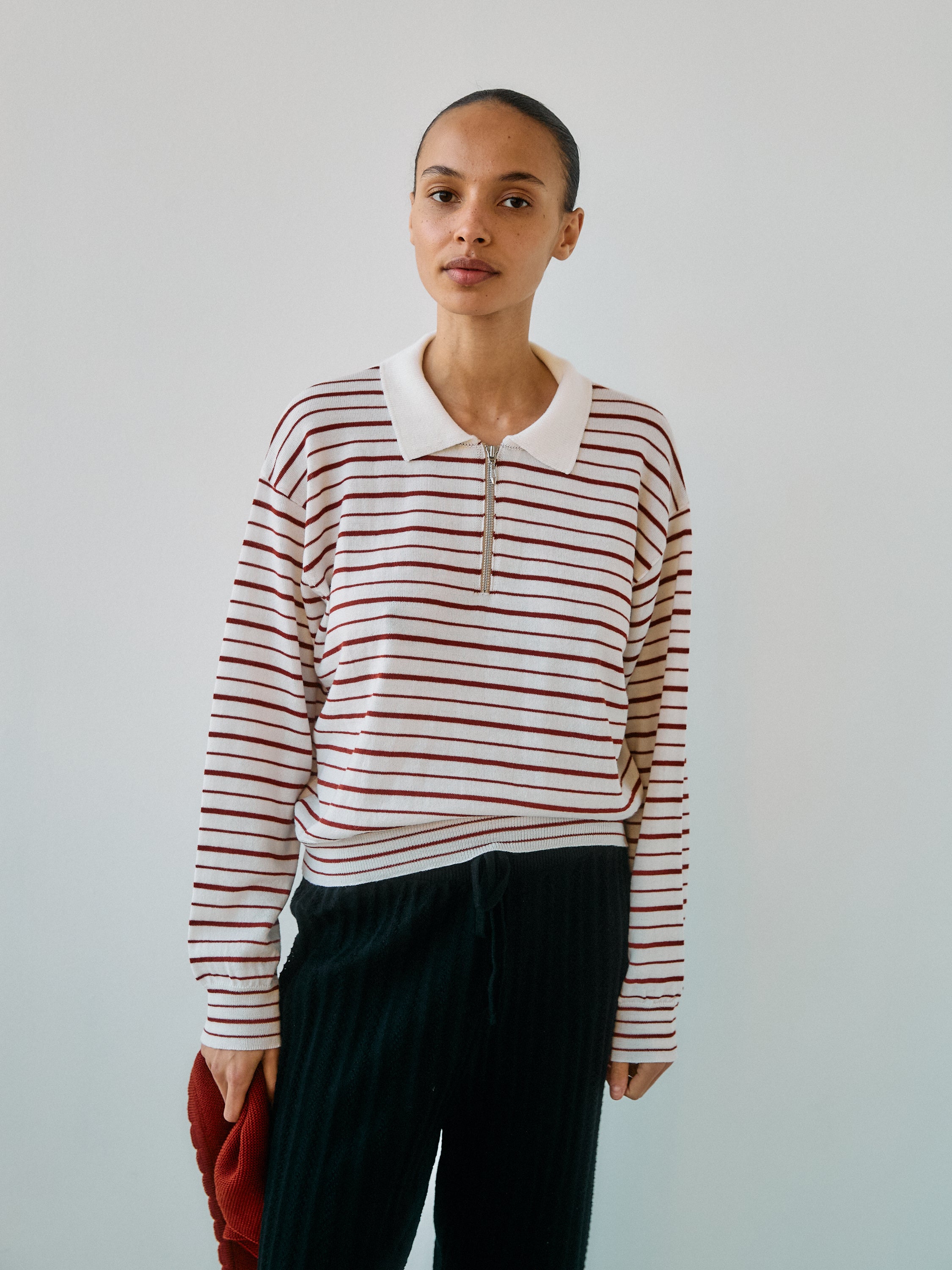 Ea Knit Stripe Polo