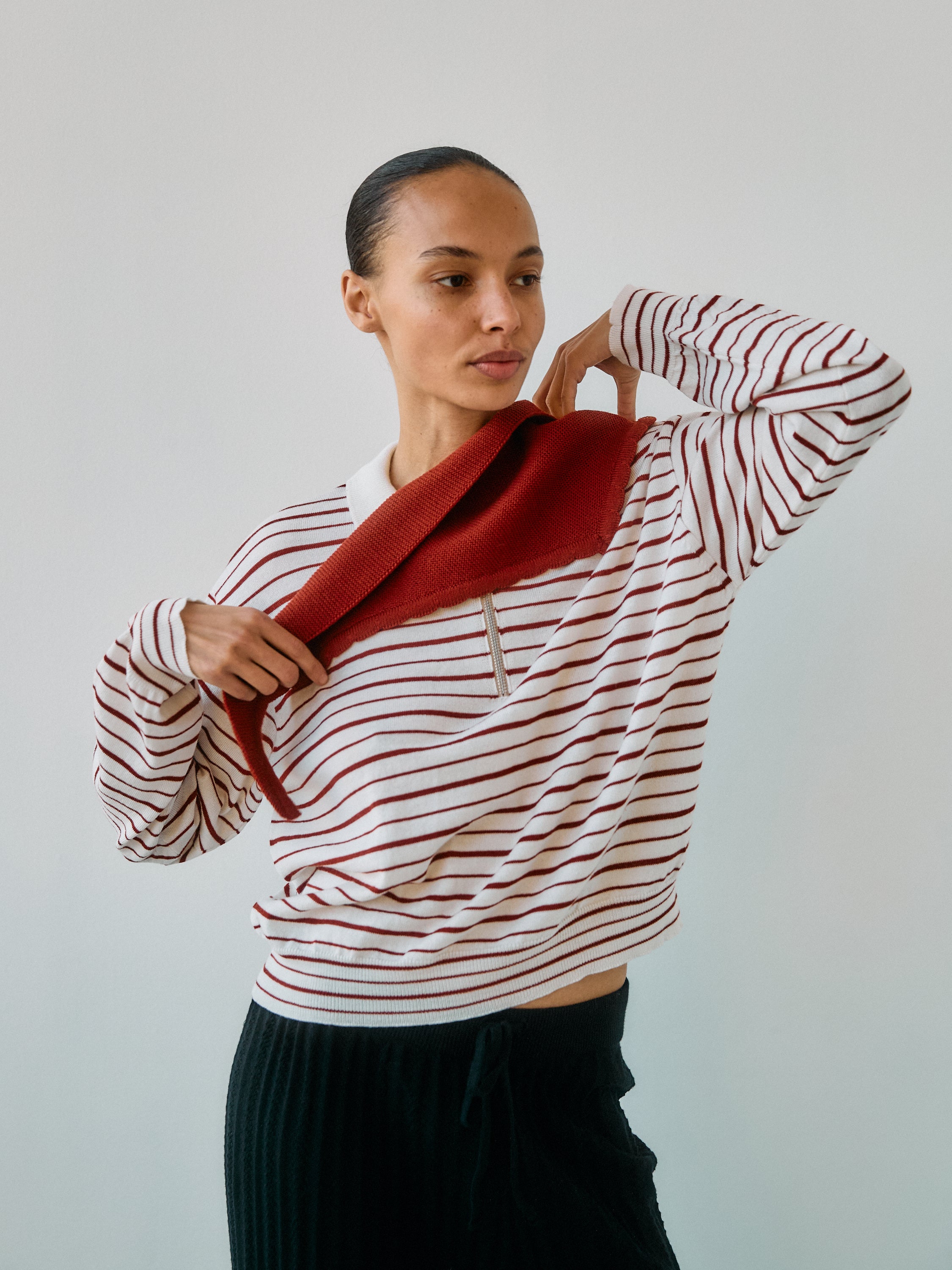 Ea Knit Stripe Polo