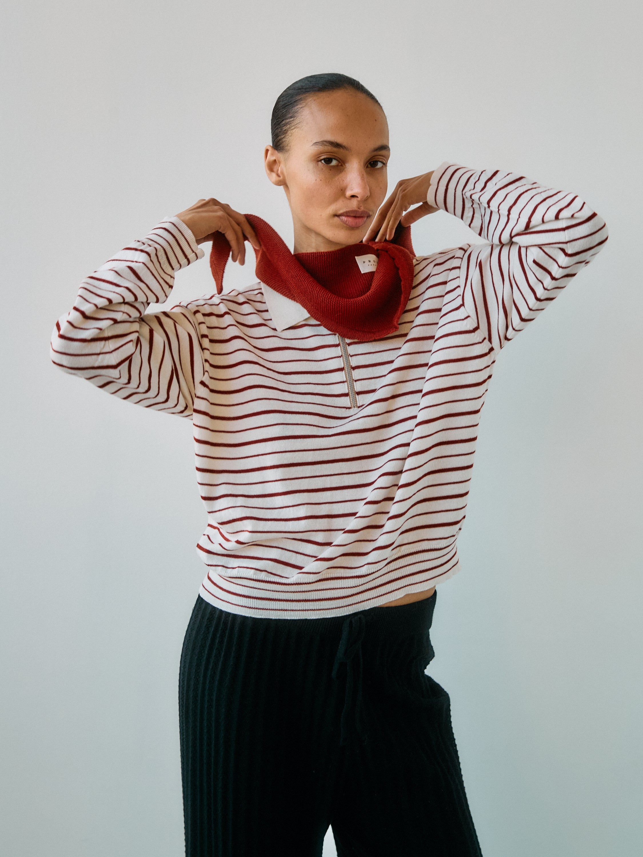 Ea Knit Stripe Polo