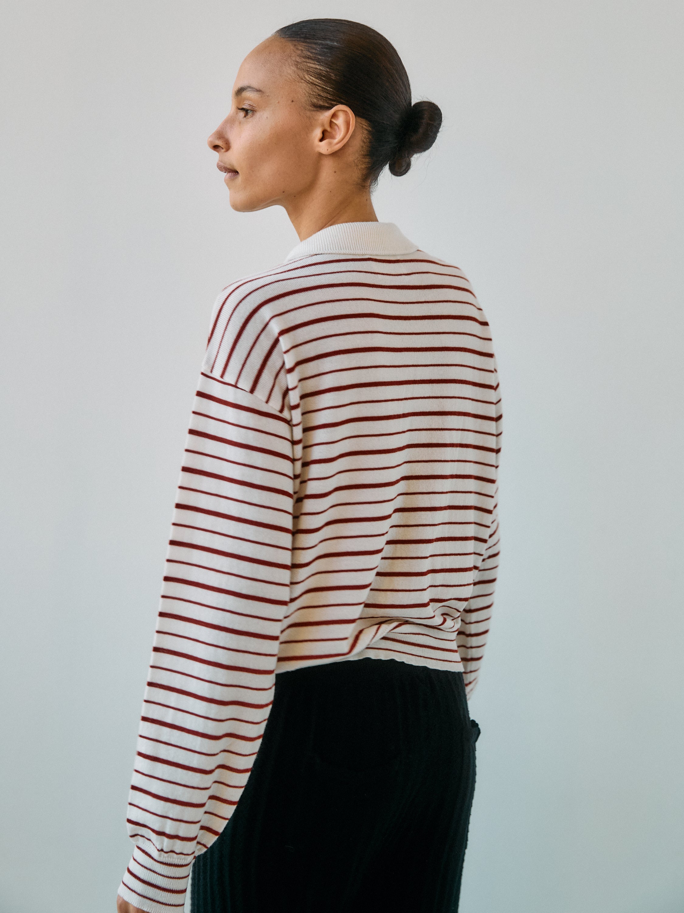 Ea Knit Stripe Polo