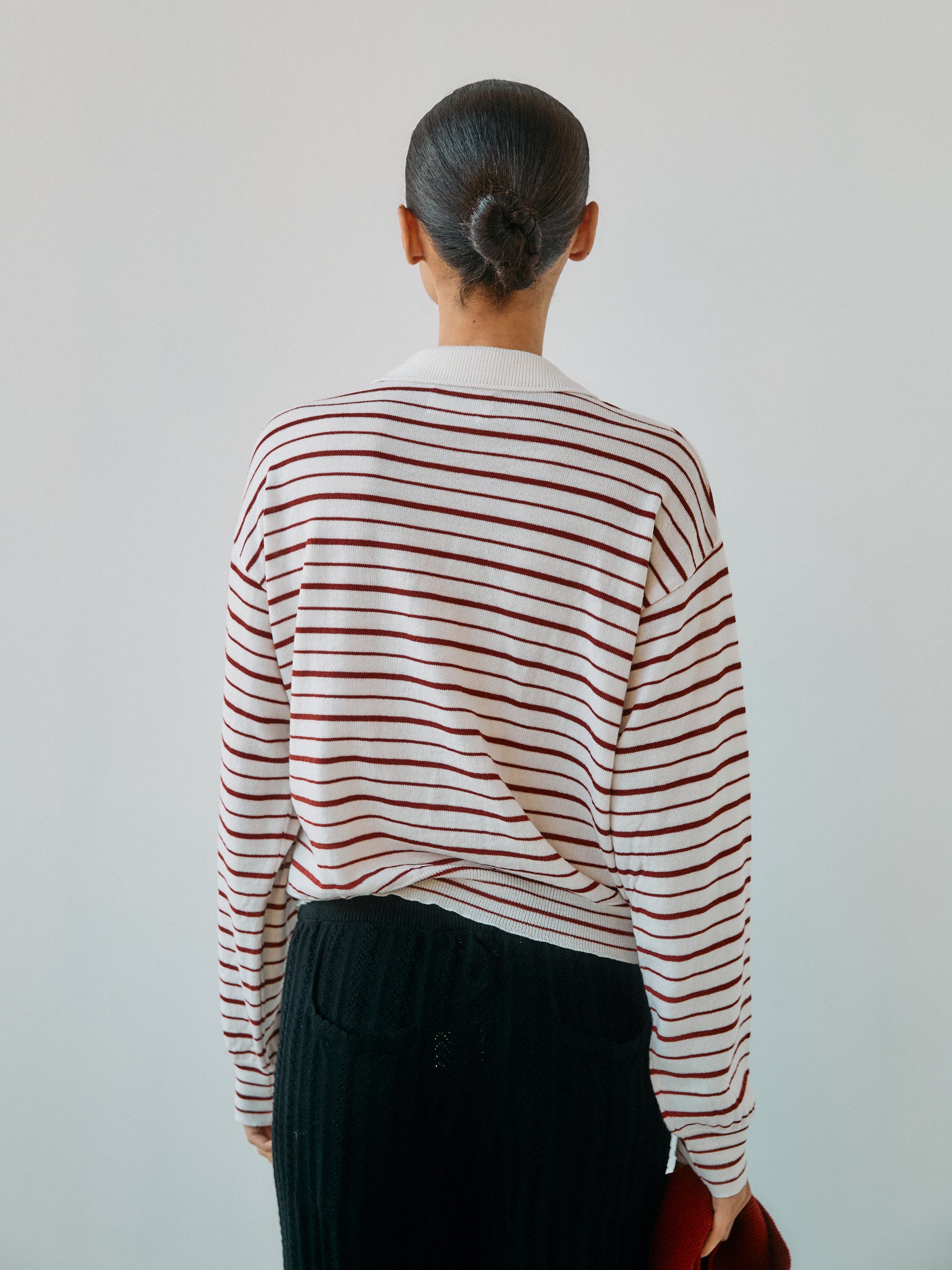 Ea Knit Stripe Polo