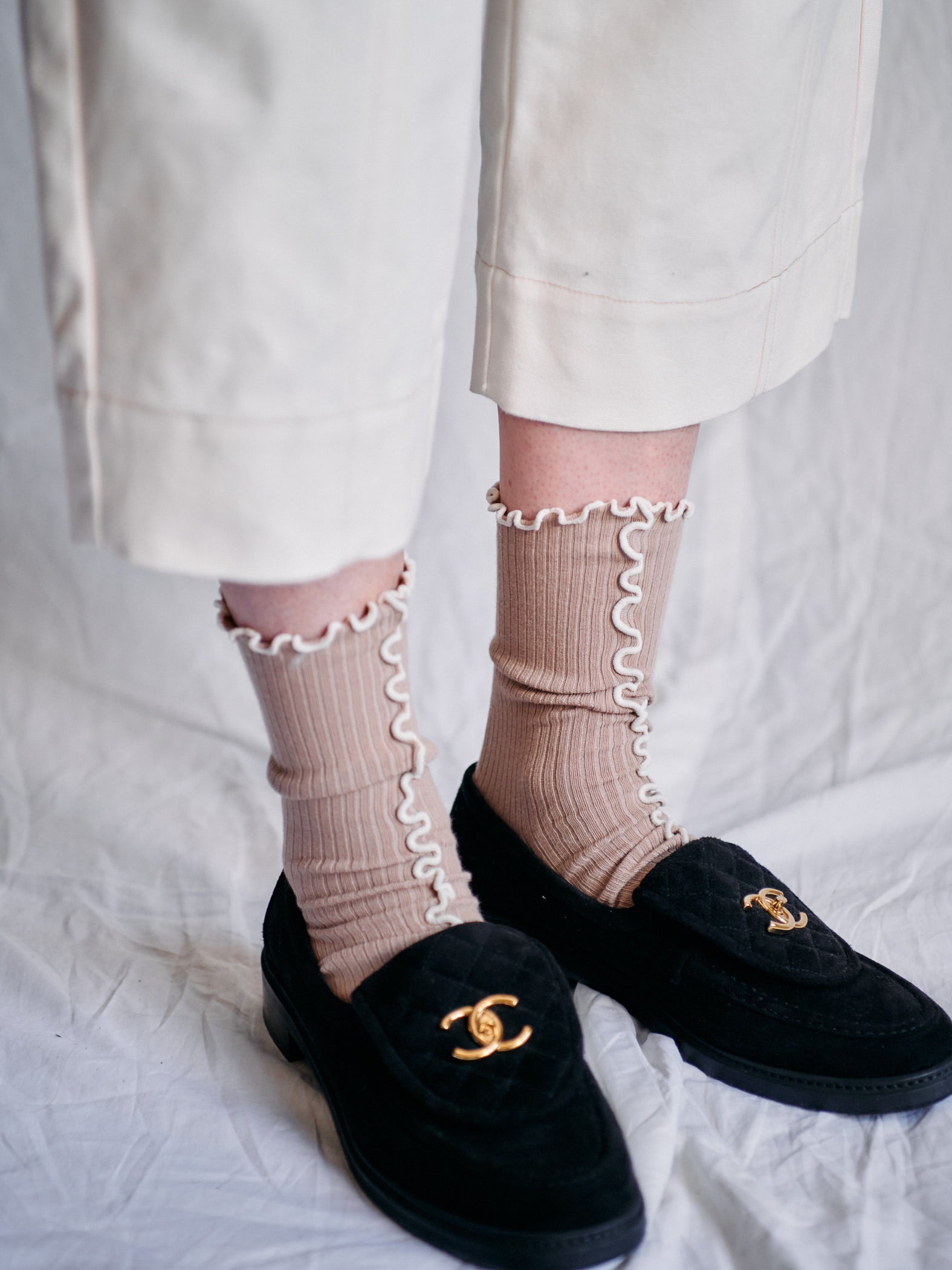 Kusama Socks Beige - 2 pack