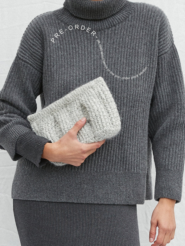 Shell Crochet Clutch Light Grey・PRE-ORDER ITEM・1499 DKK