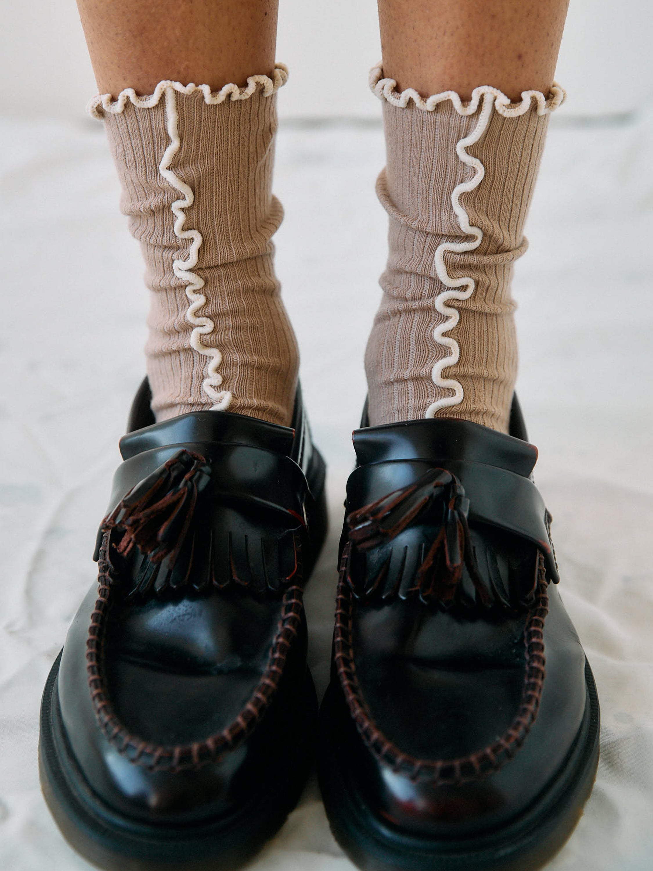 Kusama Socks Beige - 2 pack