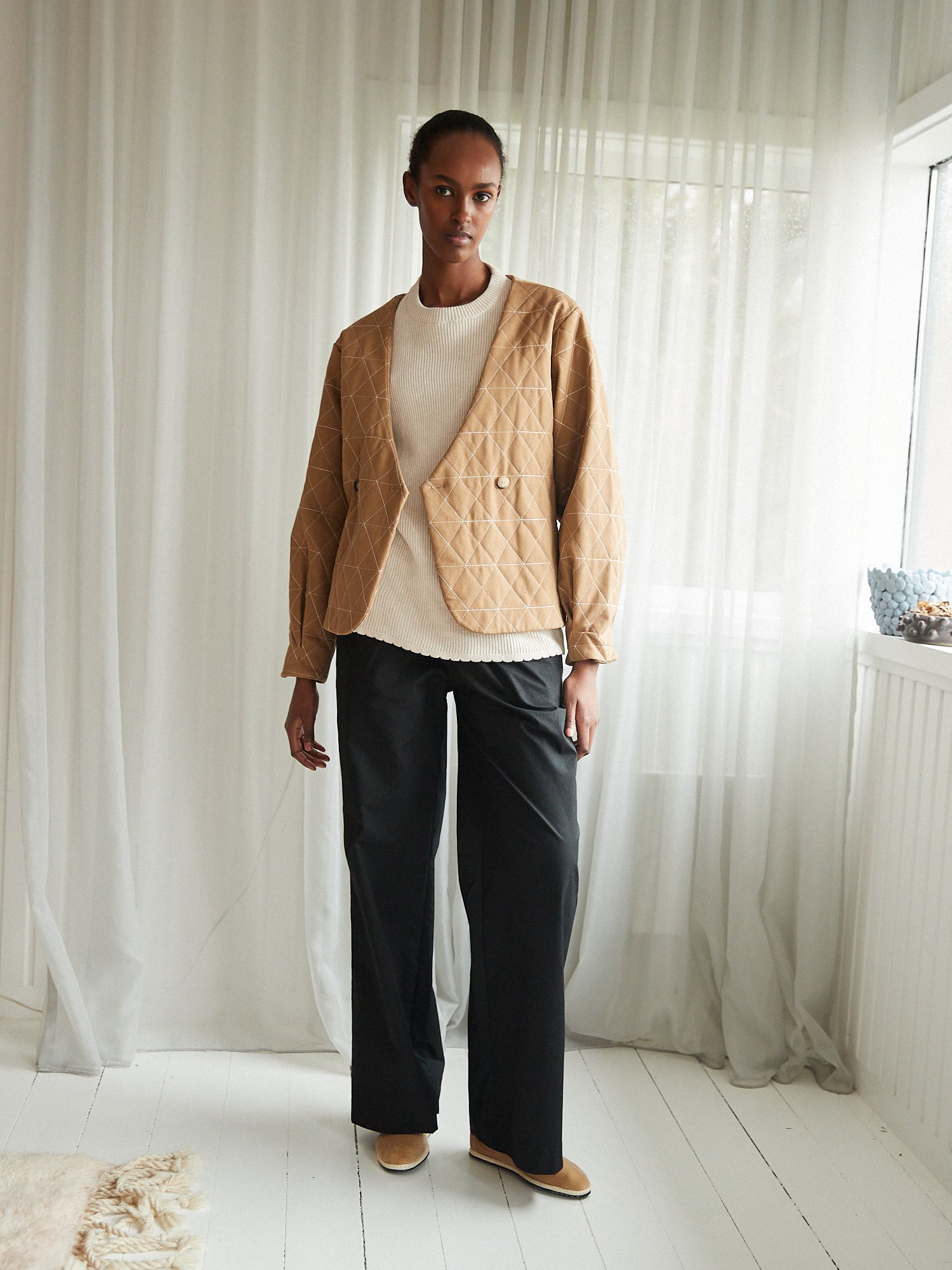 Noelle Quilted Jacket Ermine